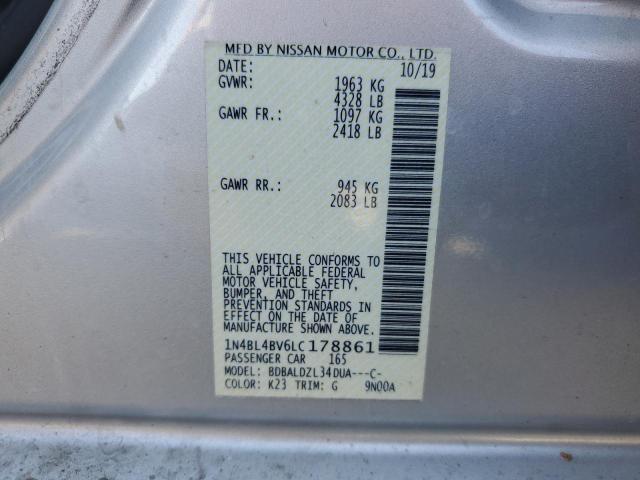 2020 NISSAN ALTIMA S 1N4BL4BV6LC178861