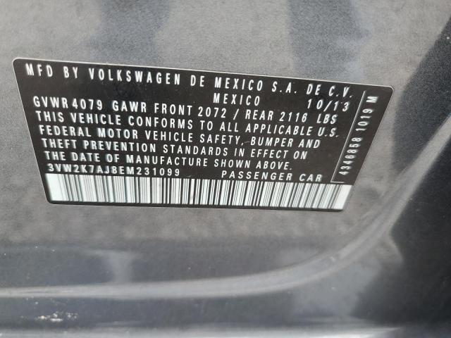 2014 VOLKSWAGEN JETTA BASE - 3VW2K7AJ8EM231099