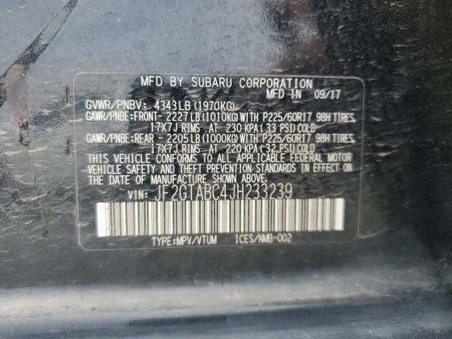 2018 SUBARU CROSSTREK - JF2GTABC4JH233239