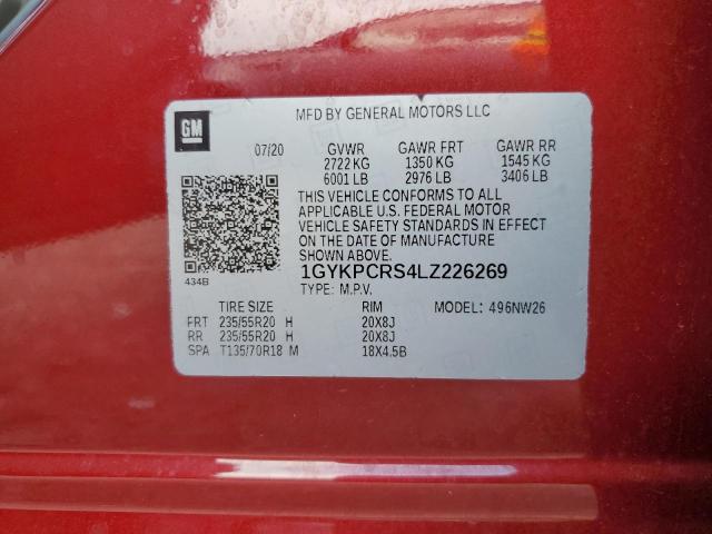 2020 CADILLAC XT6 PREMIU 1GYKPCRS4LZ226269