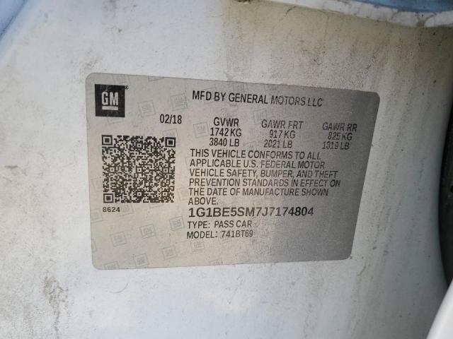 2018 CHEVROLET CRUZE LT 1G1BE5SM7J7174804