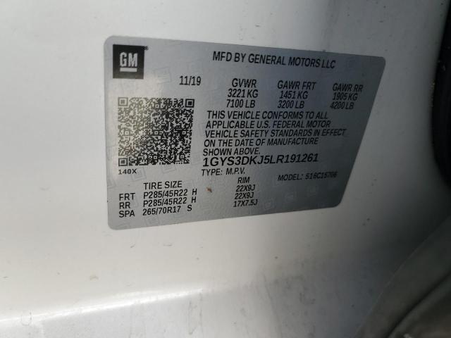 2020 CADILLAC ESCALADE P 1GYS3DKJ5LR191261