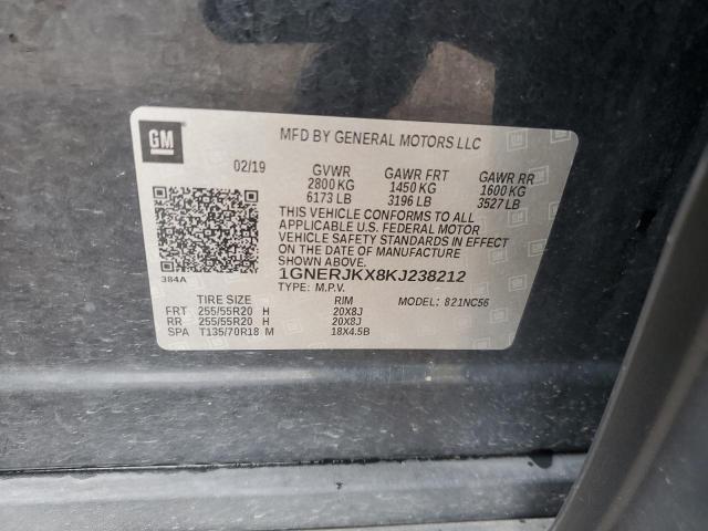 2019 CHEVROLET TRAVERSE R 1GNERJKX8KJ238212