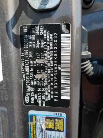 2019 KIA SORENTO L 5XYPG4A36KG435032