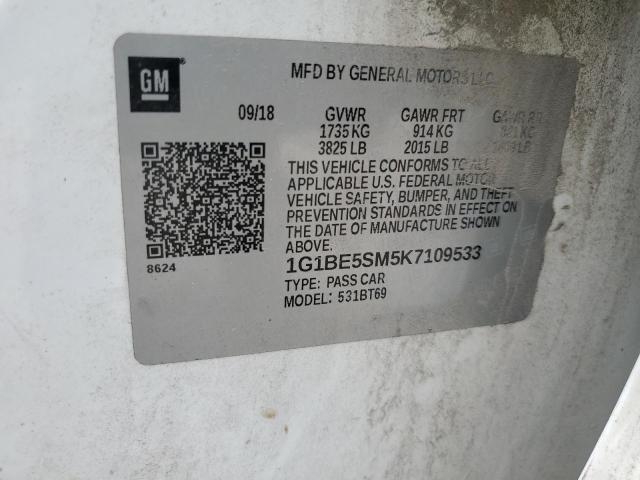 2019 CHEVROLET CRUZE LT 1G1BE5SM5K7109533