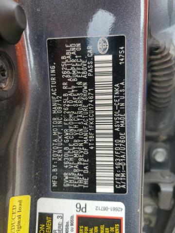 2012 TOYOTA CAMRY BASE - 4T1BF1FK6CU174671