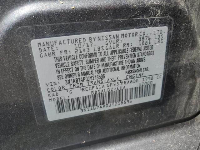2018 NISSAN SENTRA S 3N1AB7AP0JY218596