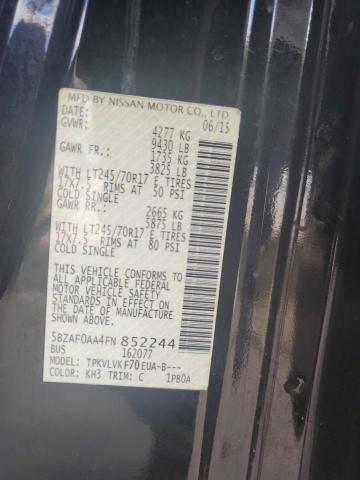 2015 NISSAN NV 3500 S 5BZAF0AA4FN852244