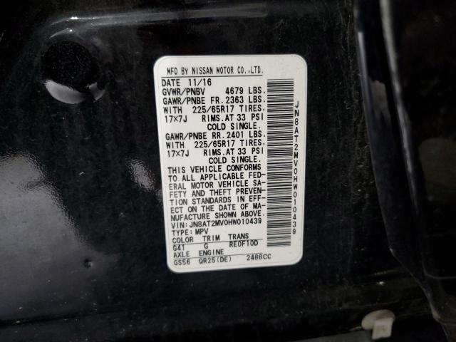2017 NISSAN ROGUE S - JN8AT2MV0HW010439