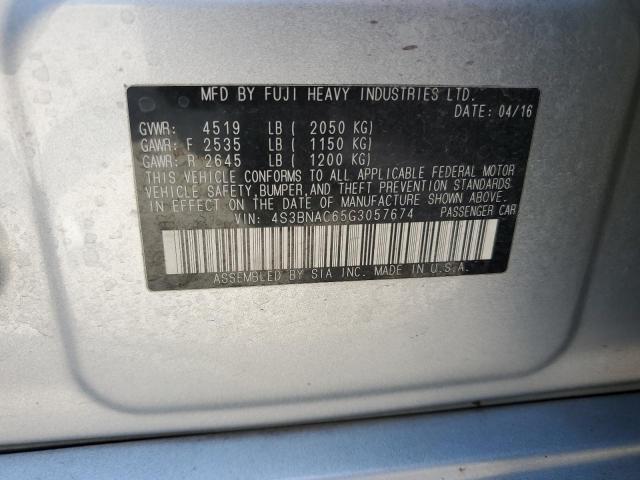 2016 SUBARU LEGACY 2.5 4S3BNAC65G3057674