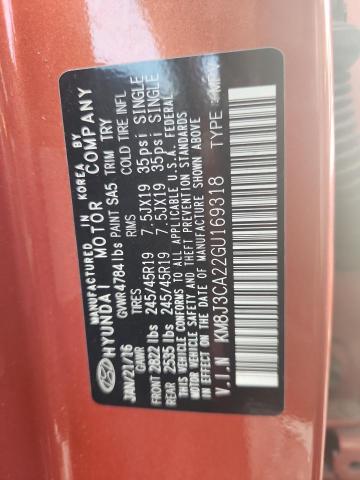 2016 HYUNDAI TUCSON LIM KM8J3CA22GU169318