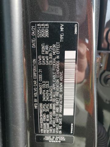 2021 VOLVO XC60 T5 MO YV4102DK9M1865090