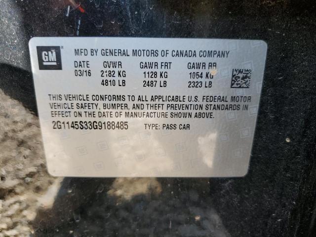 2016 CHEVROLET IMPALA LTZ 2G1145S33G9188485