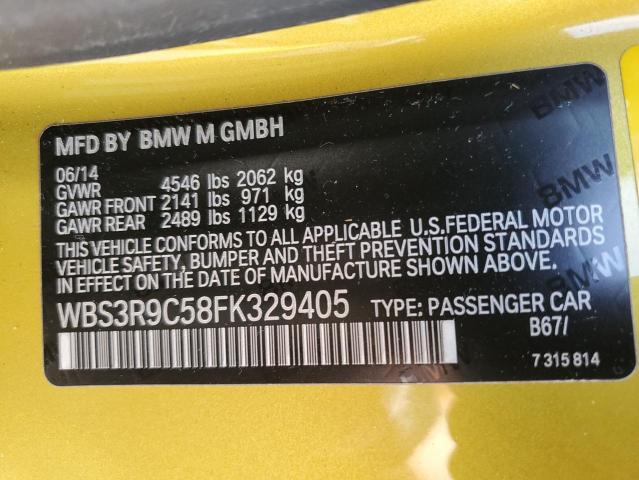 2015 BMW M4 WBS3R9C58FK329405