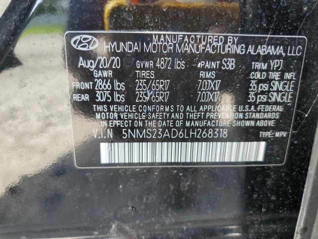 2020 HYUNDAI SANTA FE S 5NMS23AD6LH268318