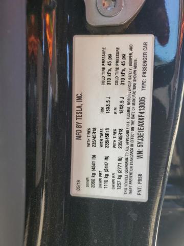 2019 TESLA MODEL 3 - 5YJ3E1EAXKF413005