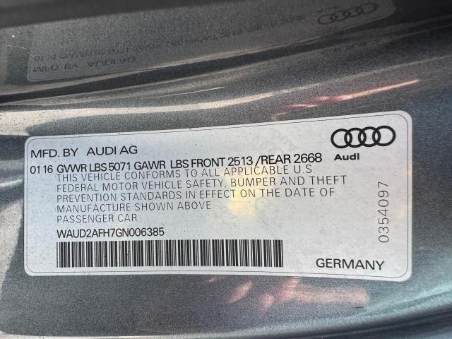 2016 AUDI A5 PREMIUM WAUD2AFH7GN006385