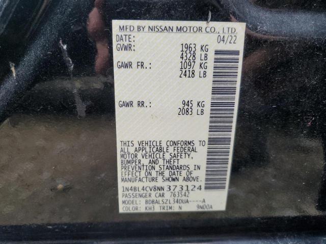 2022 NISSAN ALTIMA SR 1N4BL4CV8NN373124