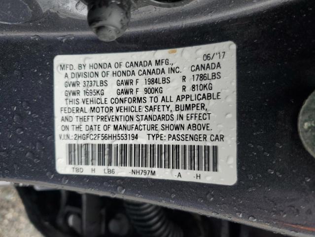 2017 HONDA CIVIC LX 2HGFC2F56HH553194