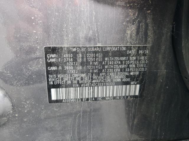 2025 SUBARU OUTBACK PR 4S4BTADC3S3116333
