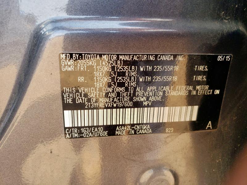 2015 TOYOTA RAV4 LIMIT - 2T3YFREVXFW197600