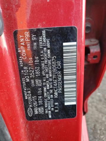 2015 HYUNDAI ACCENT GLS KMHCT4AE7FU906875