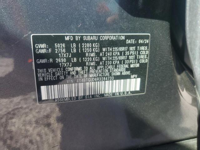 2024 SUBARU OUTBACK WI 4S4BTGUD6R3284733