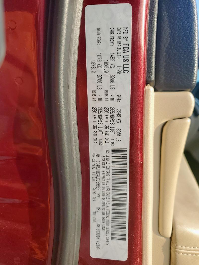2020 JEEP GRAND CHER - 1C4RJFBG4LC289937