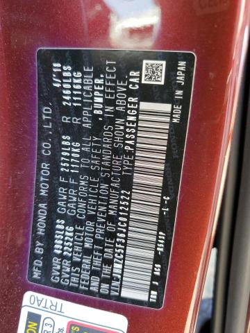 2018 HONDA CLARITY TO JHMZC5F36JC012522