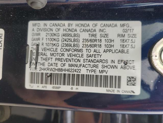 2017 HONDA CR-V EXL 2HKRW2H88HH622422