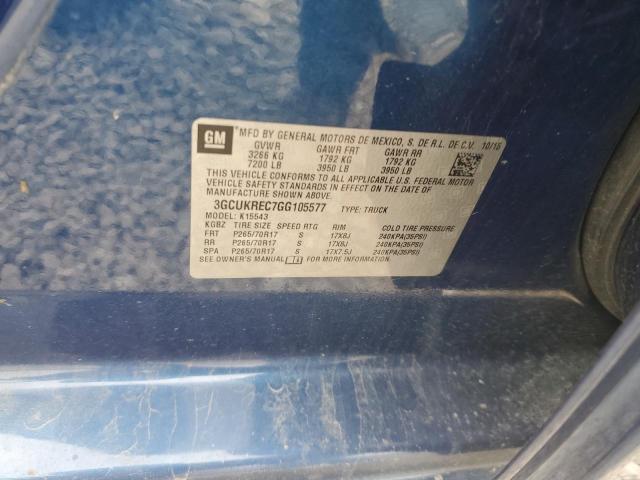 2016 CHEVROLET SILVERADO - 3GCUKREC7GG105577