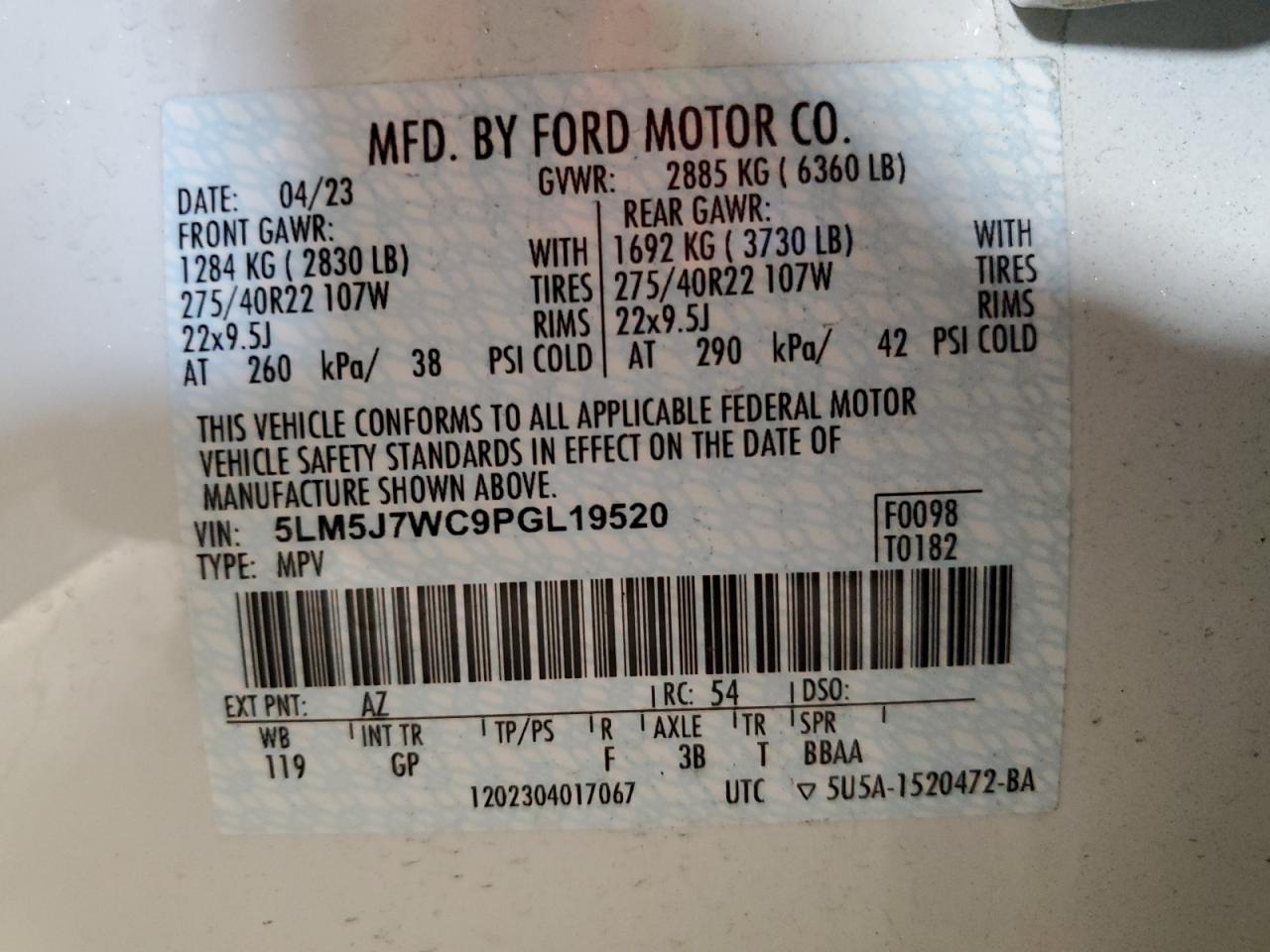 LINCOLN AVIATOR RESERVE