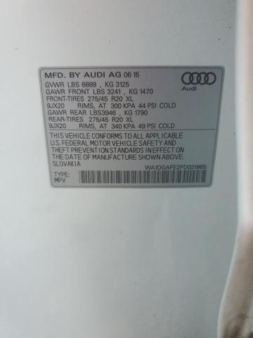 2015 AUDI Q7 PRESTIG WA1DGAFE2FD031865