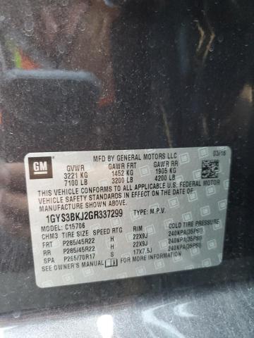 2016 CADILLAC ESCALADE L 1GYS3BKJ2GR337299