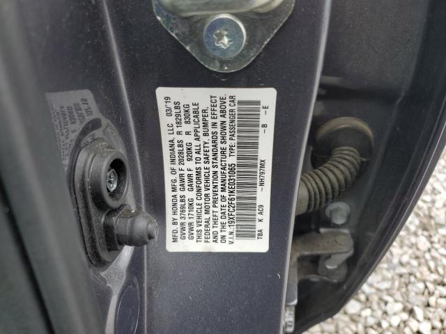 2019 HONDA CIVIC LX - 19XFC2F61KE031065