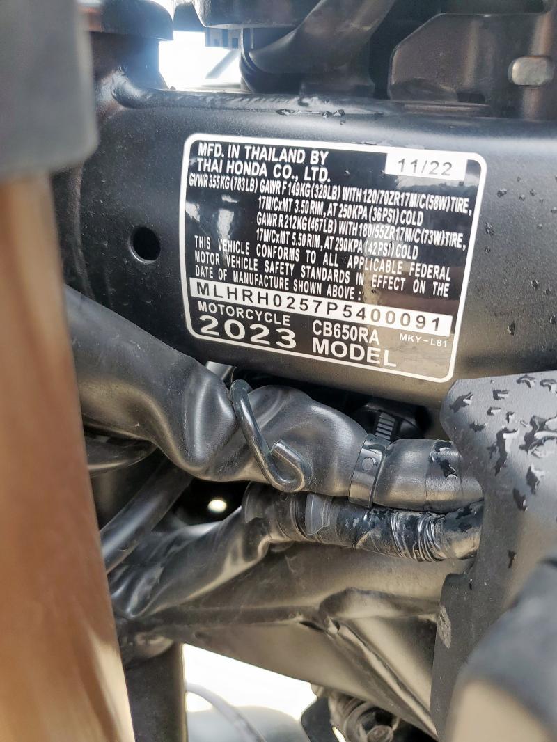 2023 HONDA CB650 RA MLHRH0257P5400091