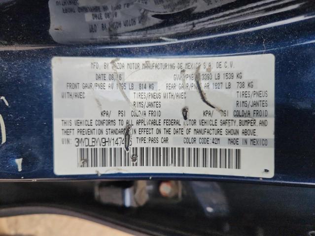 2017 TOYOTA YARIS IA 3MYDLBYV9HY147456