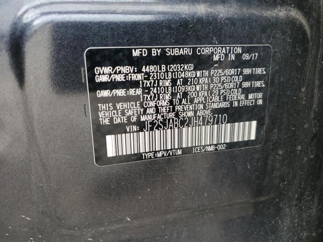 2018 SUBARU FORESTER 2 - JF2SJABC2JH479710