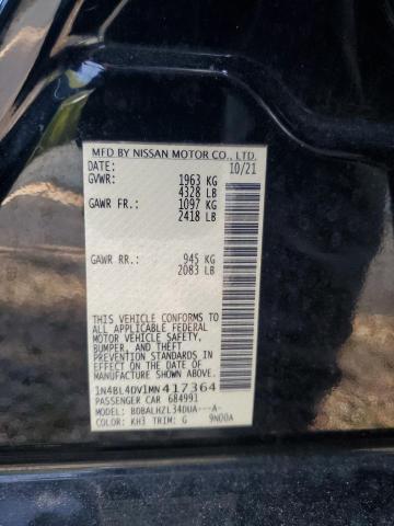 2021 NISSAN ALTIMA SV 1N4BL4DV1MN417364