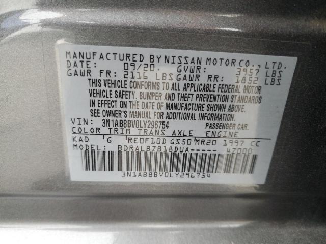 2020 NISSAN SENTRA S 3N1AB8BV0LY296754