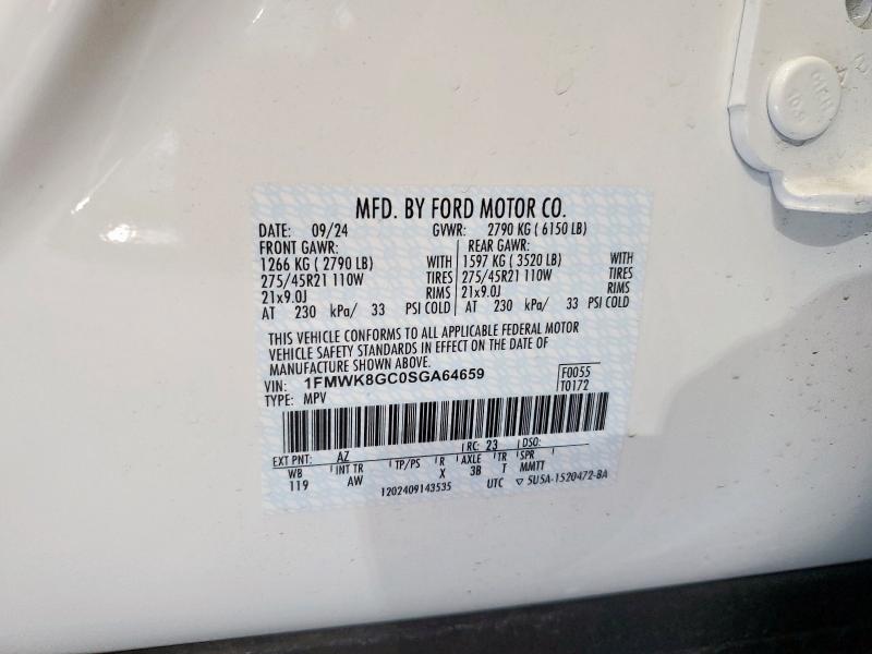 2025 FORD EXPLORER S 1FMWK8GC0SGA64659