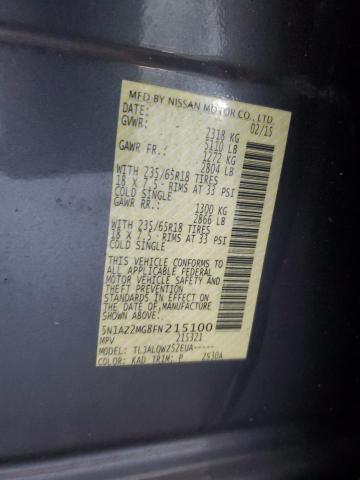 2015 NISSAN MURANO S 5N1AZ2MG8FN215100