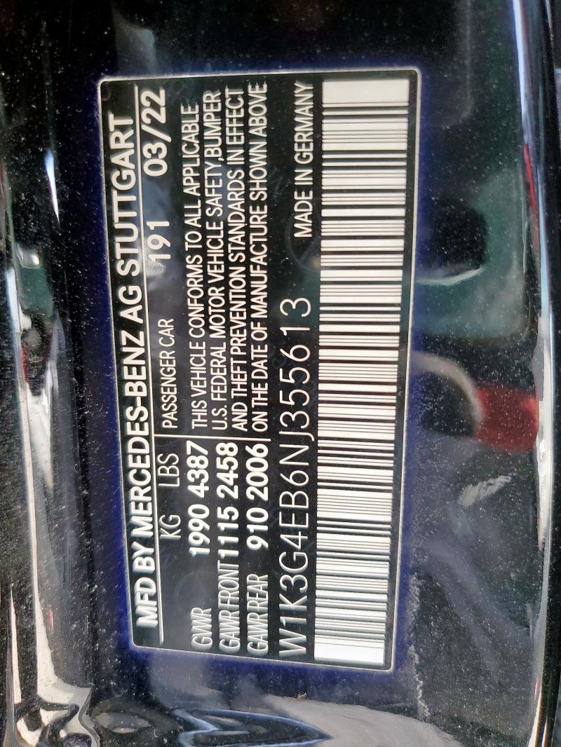 2022 MERCEDES-BENZ A 220 W1K3G4EB6NJ355613