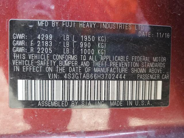 2017 SUBARU IMPREZA PR 4S3GTAB66H3702444