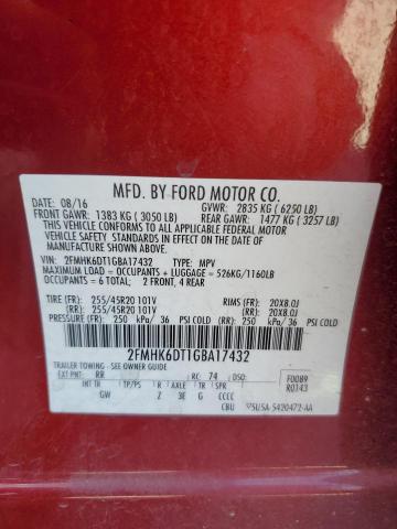2016 FORD FLEX LIMIT 2FMHK6DT1GBA17432