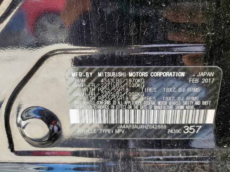 2017 MITSUBISHI OUTLANDER SPORT ES JA4AP3AUXHZ042888