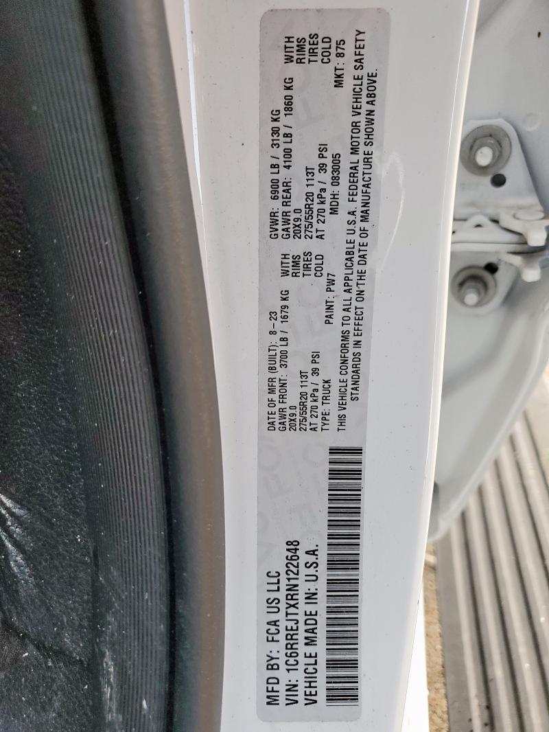 2024 RAM 1500 LARAM 1C6RREJTXRN122648