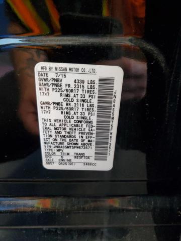 2015 NISSAN ROGUE SELE JN8AS5MT5FW673571