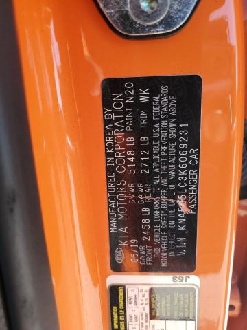 2019 KIA STINGER GT KNAE35LC3K6069231
