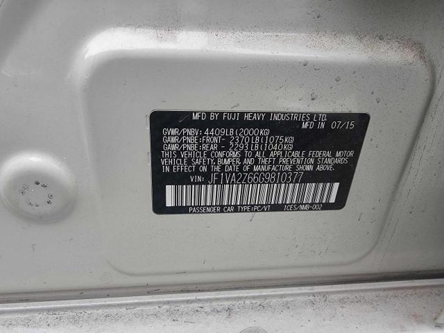 2016 SUBARU WRX STI LI JF1VA2Z66G9810377